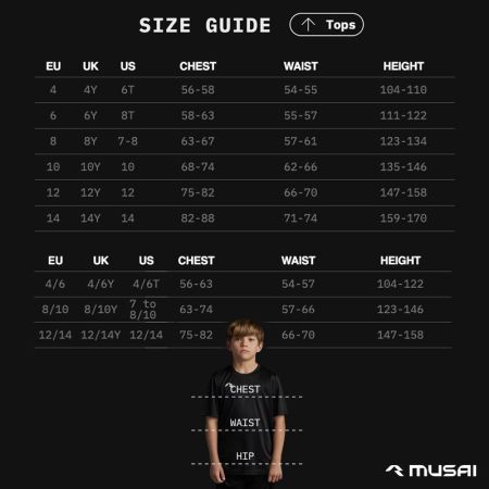 Детска Тениска MUSAI Afiki Kids T-Shirt Black/White 532744 MU0104 изображение 5